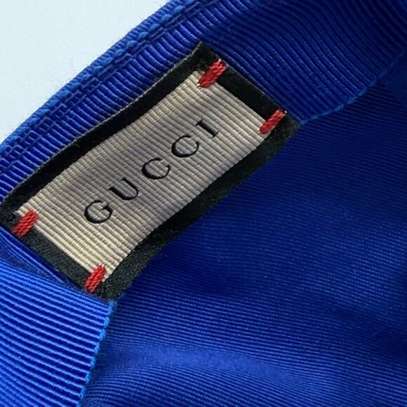 RETAIL $250 Gucci Logo Monogram #25 Blue Baseball Cap*New w/ Tags*SIZE M - Picture 5 of 7